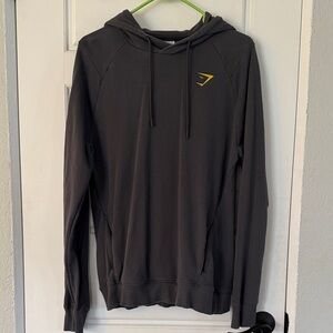 Gymshark Charcoal Hoodie with Yellow Accent